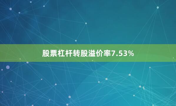 股票杠杆转股溢价率7.53%